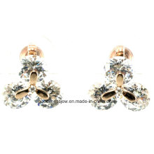 Good Quality and Beautiful Flower Crystal Stud Ear for Women Jewelry White Silver 925 Stud Earrings E6307